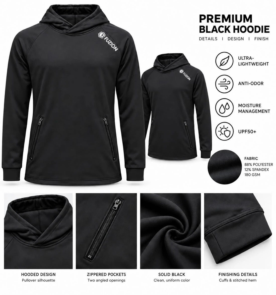 Fuzion Hoodie — details