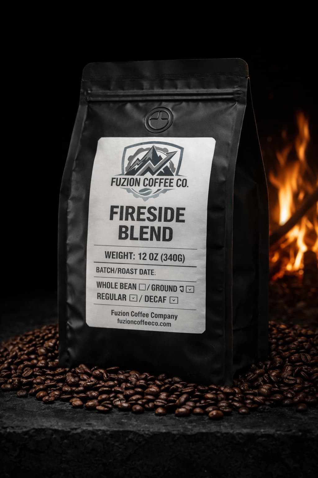 Campfire brewing of Dark Roast African and Central American Coffee Blend