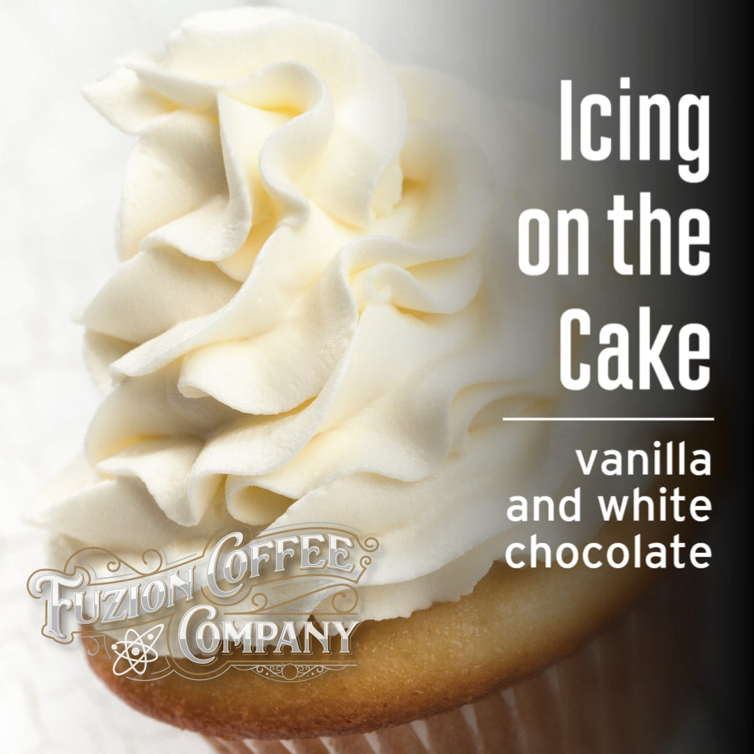 Cupcake with white frosting and &